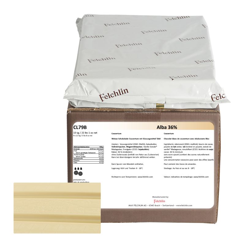 Alba (36% white chocolate couverture with sweetener) (CL79)